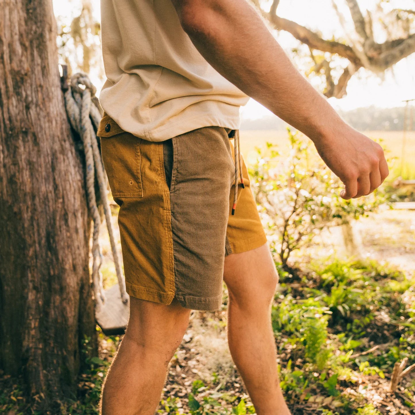 Final Sale - Pressure Drop Cord Shorts - Bark/Dijon