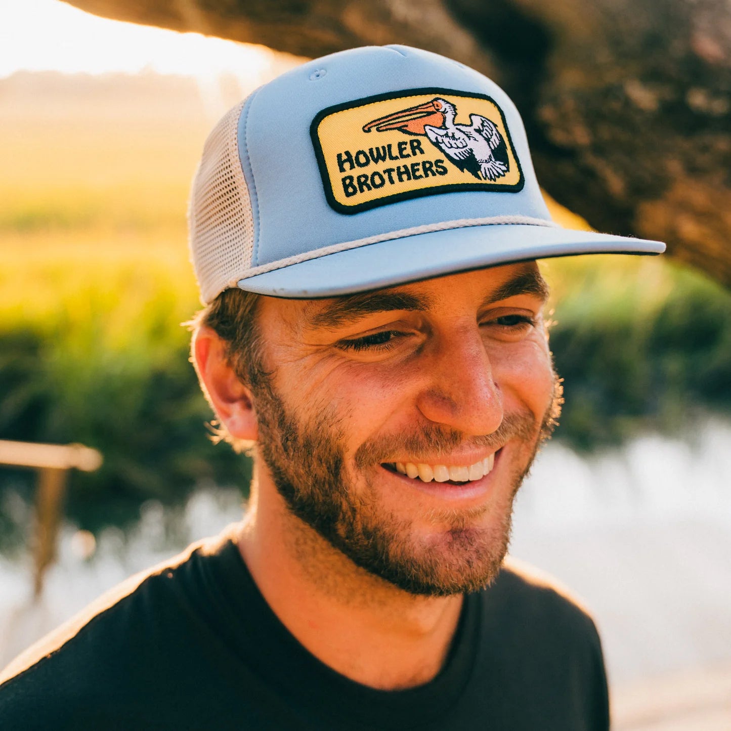 Structured Snapback - Pelican Badge - Blue