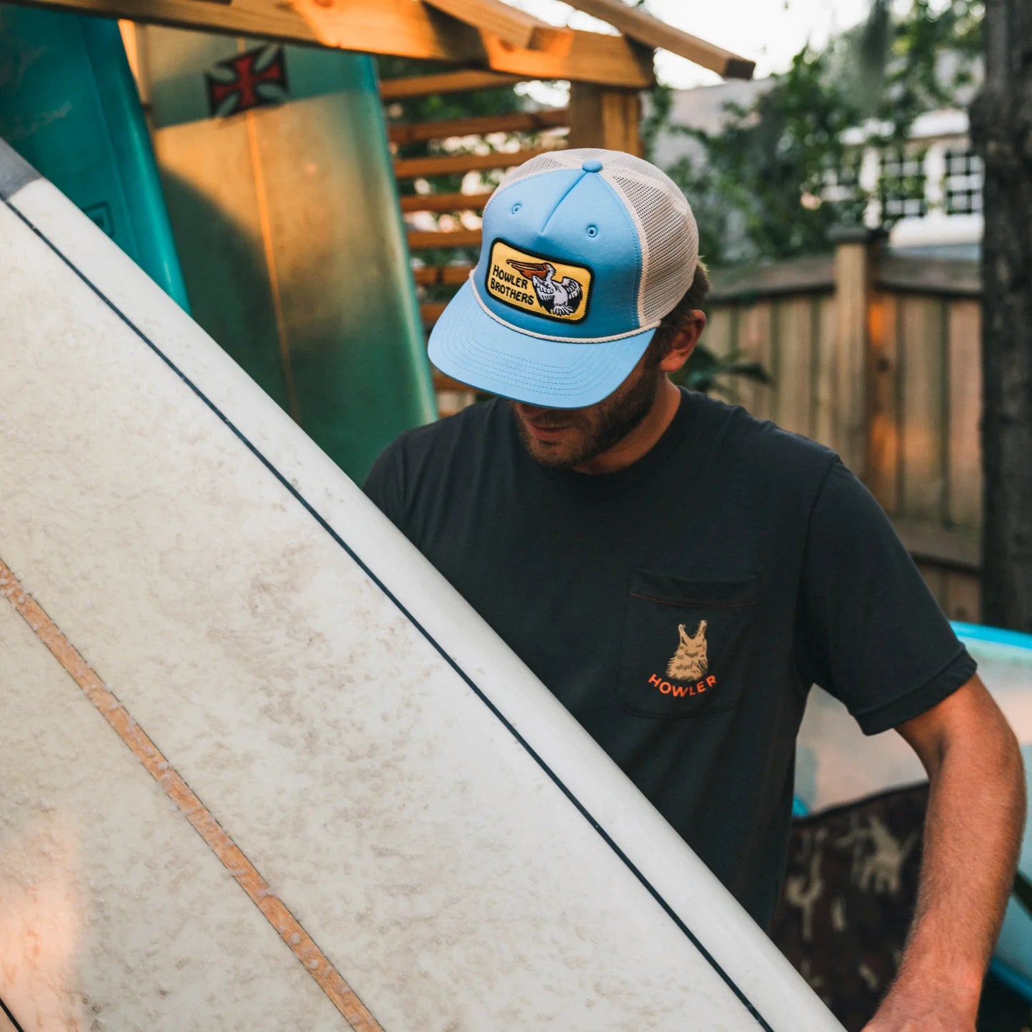 Structured Snapback - Pelican Badge - Blue