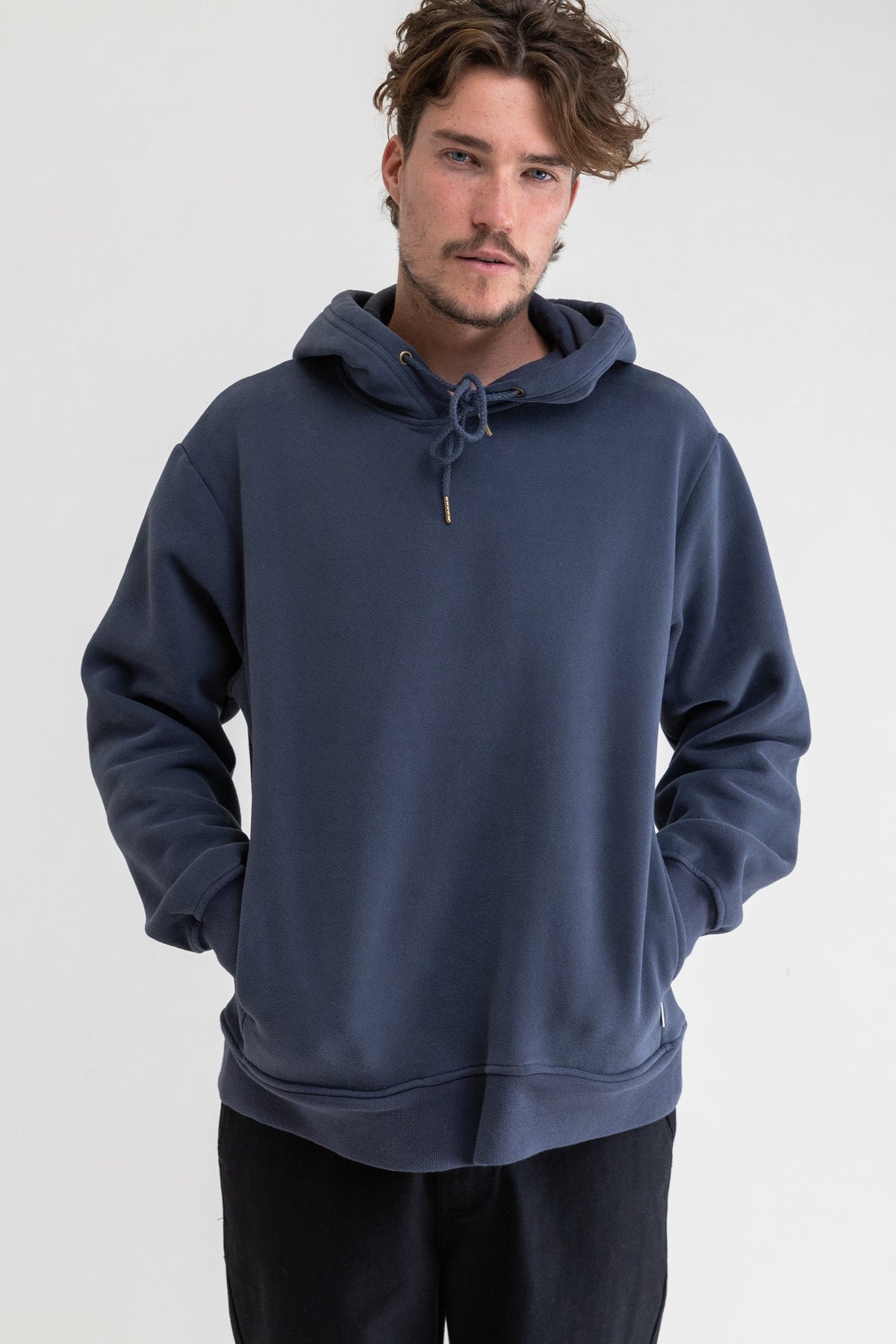Classic Fleece Hood - Worn Navy