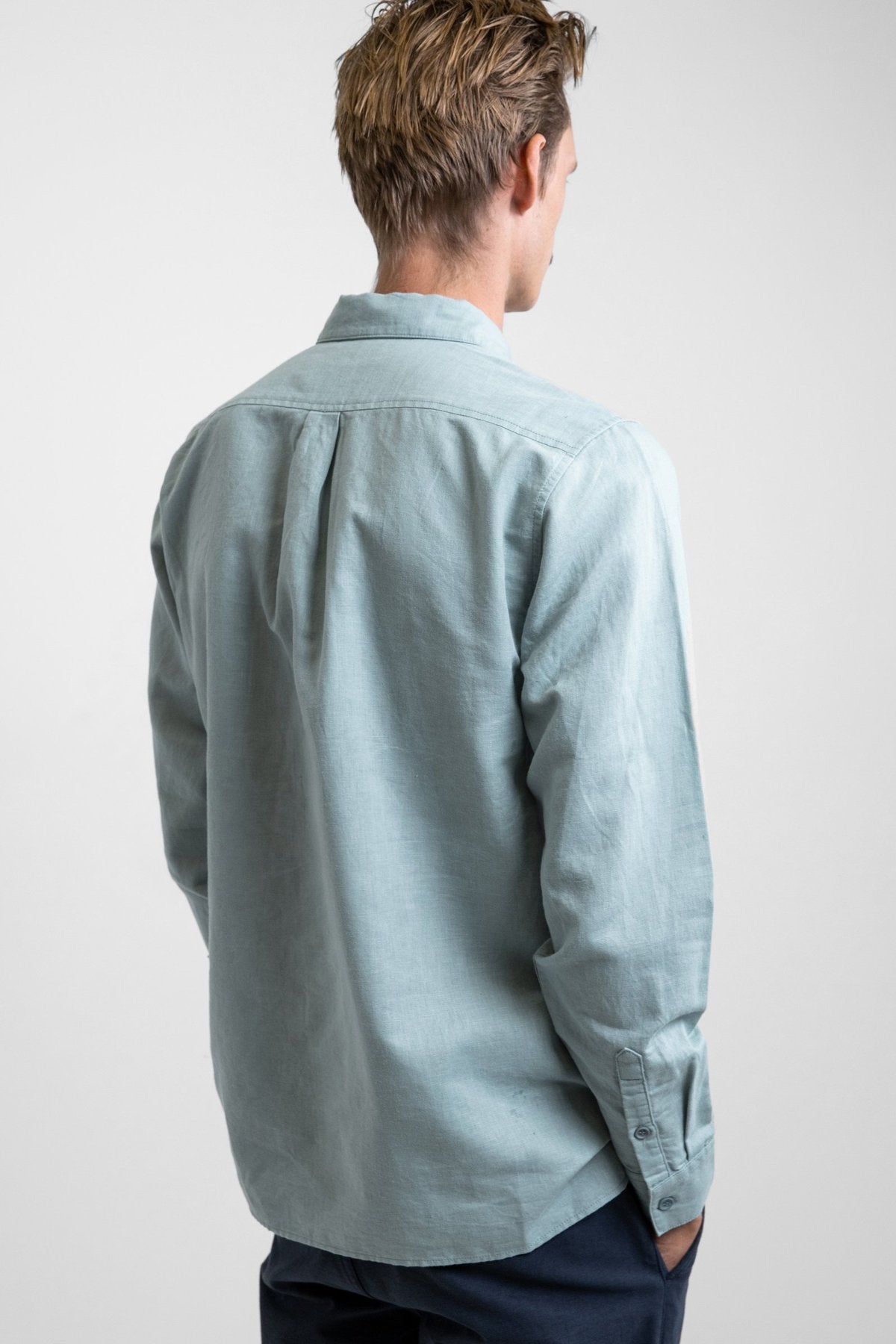 Classic Linen LS Shirt - Eucalyptus