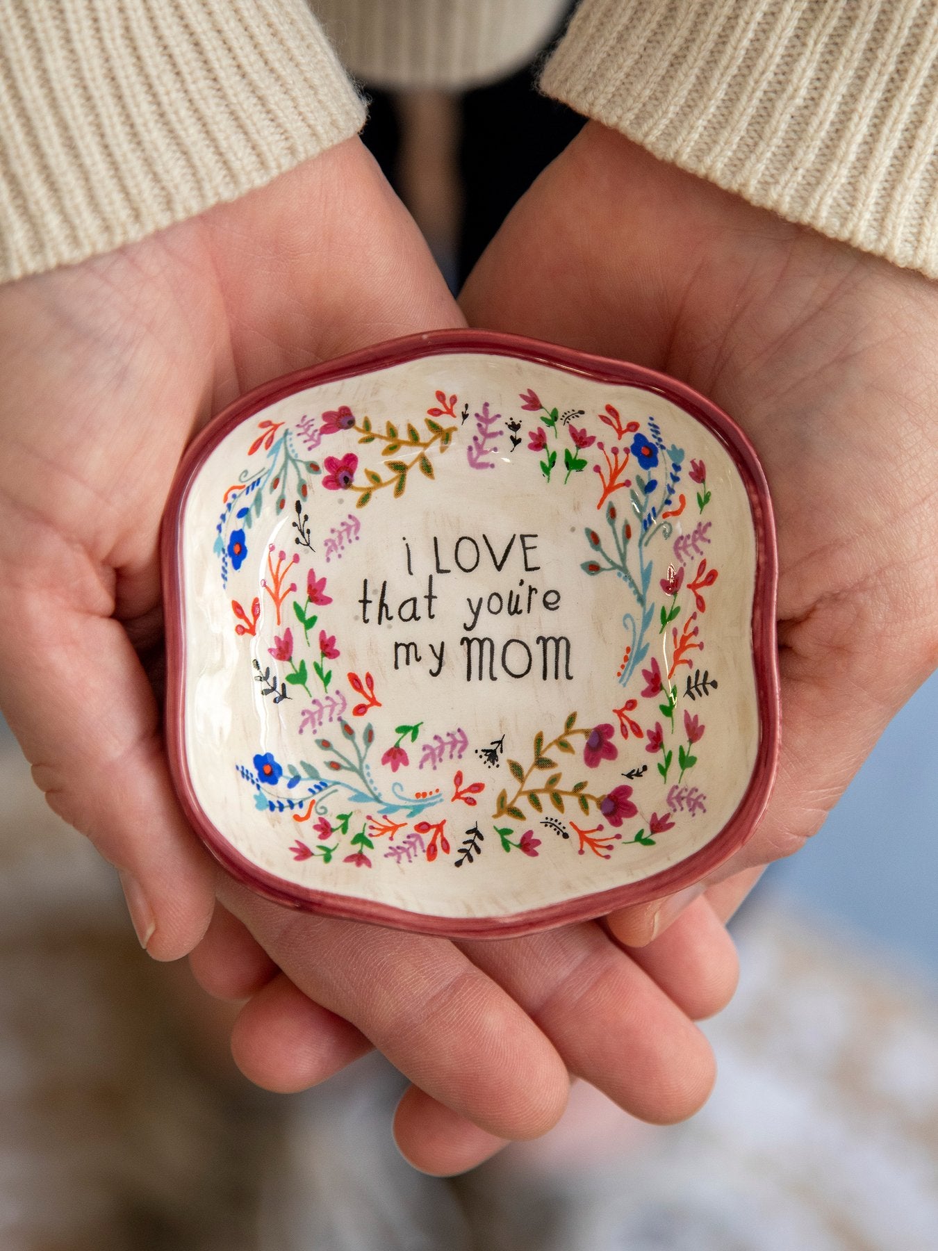 Natural Life Trinket Bowl - I Love Mom