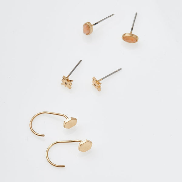 Gabby Stud Trio - Gold