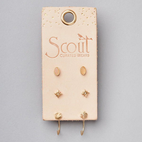 Gabby Stud Trio - Gold