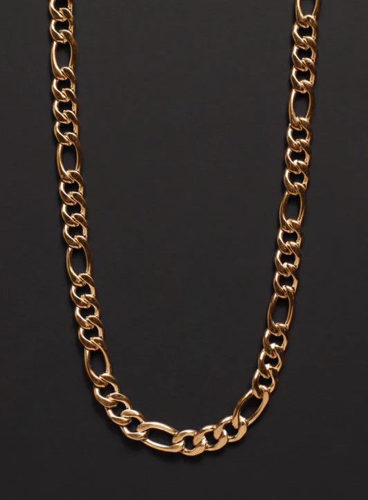 6mm Gold Figaro Chain Necklace