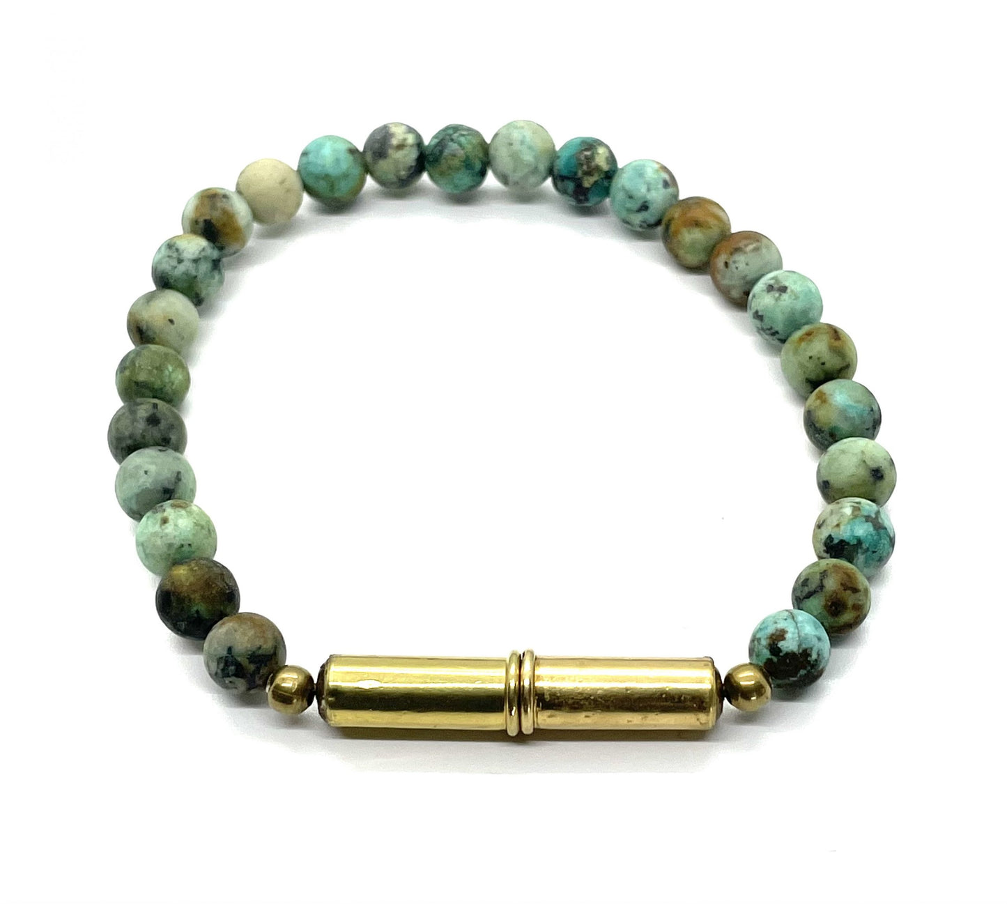 Flint Beaded Single Bracelet - African Turquoise