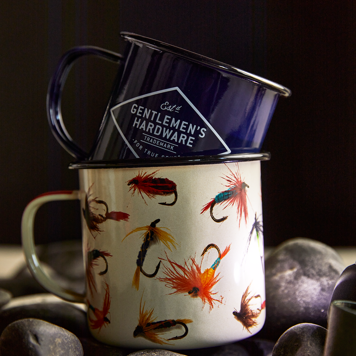 Fly Fishing Enamel Mug