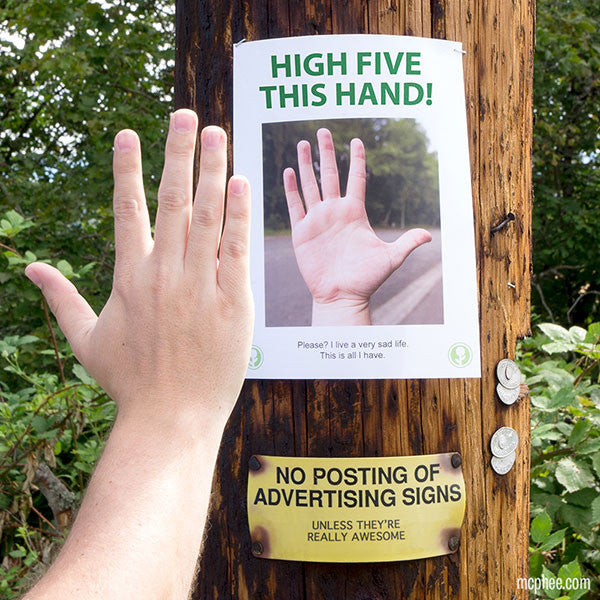 High Five This Sign Prank Posters