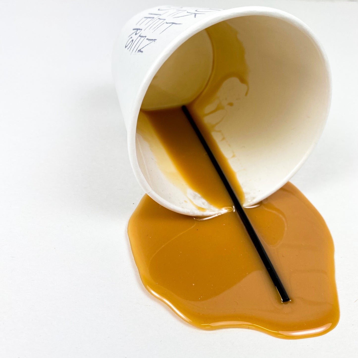 Spilled To Go Cup of Coffee