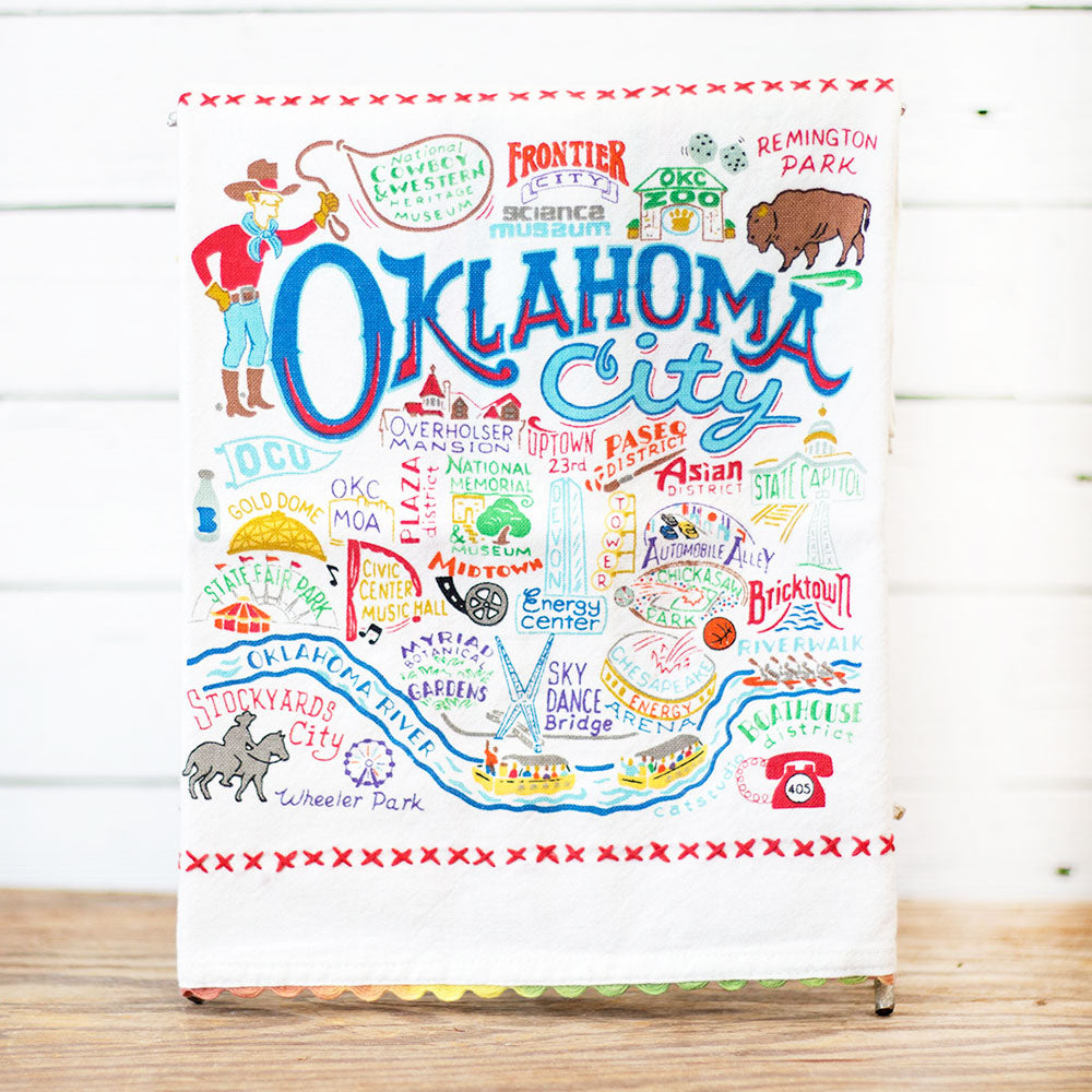 Oklahoma City Dish Towel