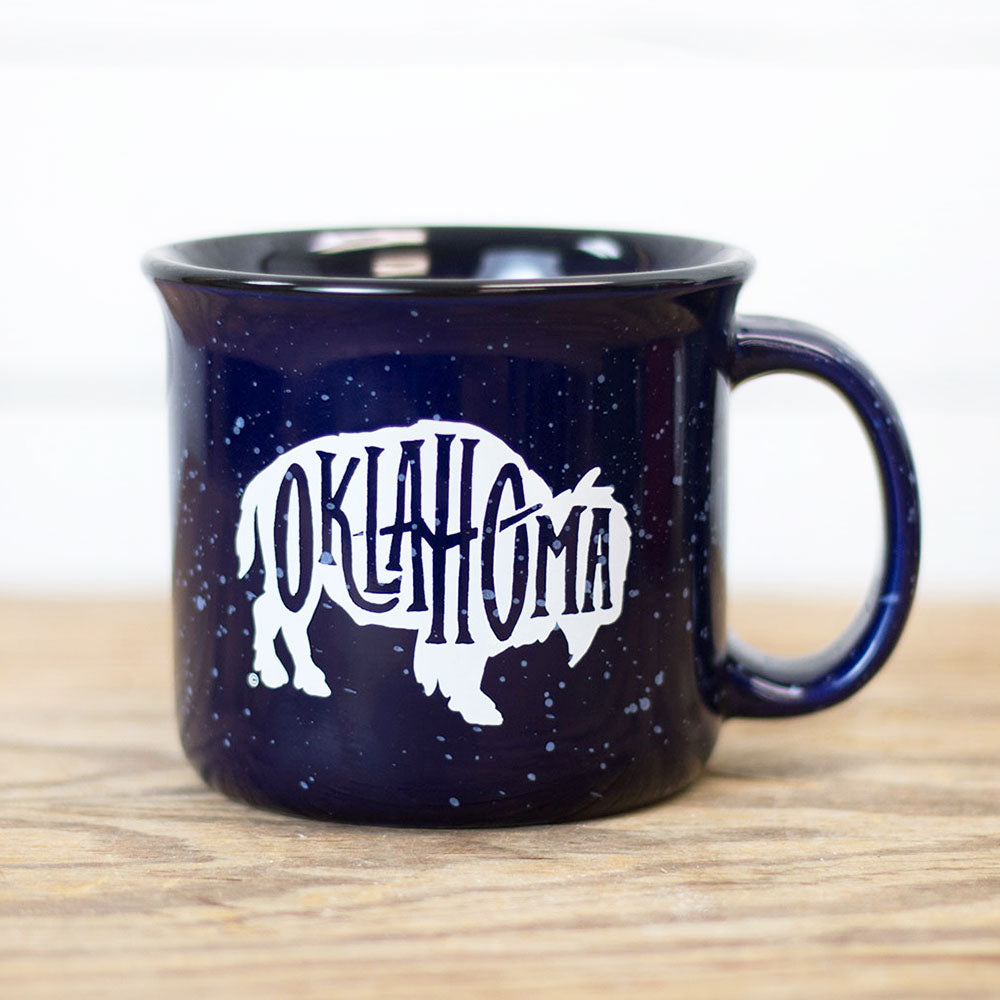 Navy Campfire Bison Mug