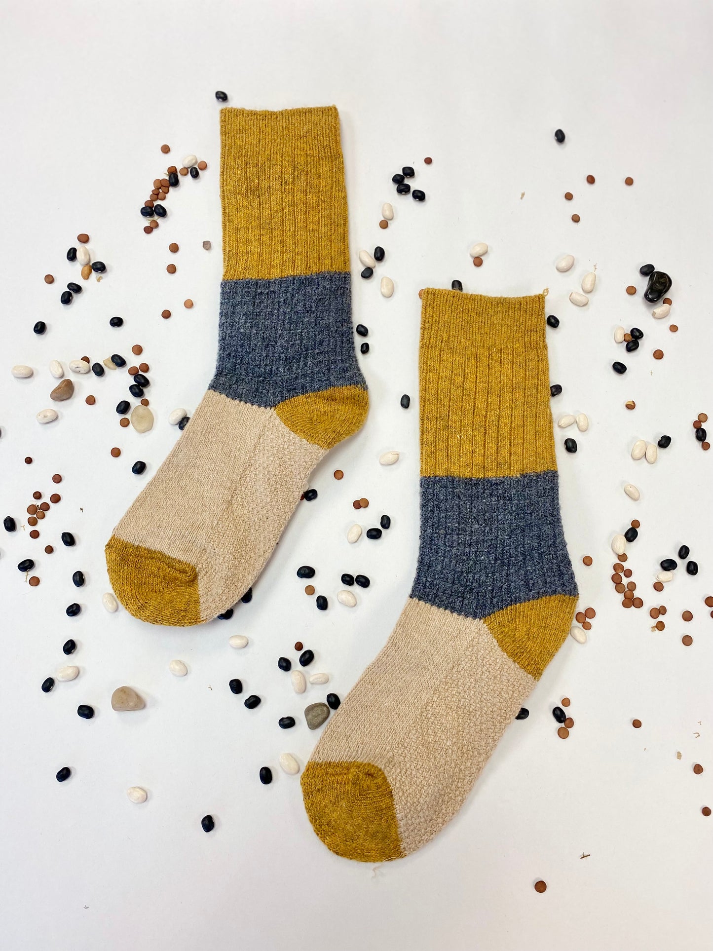 Winona Socks - Yellow Grey