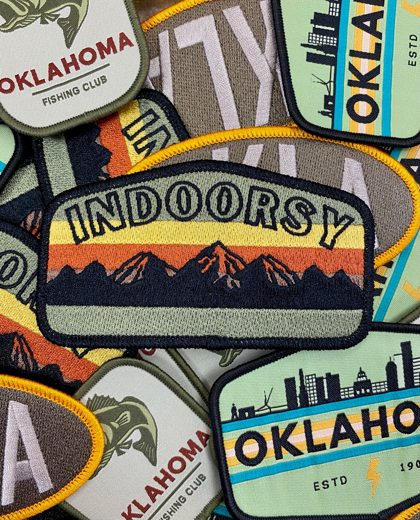 Blue Seven Oklahoma Patches