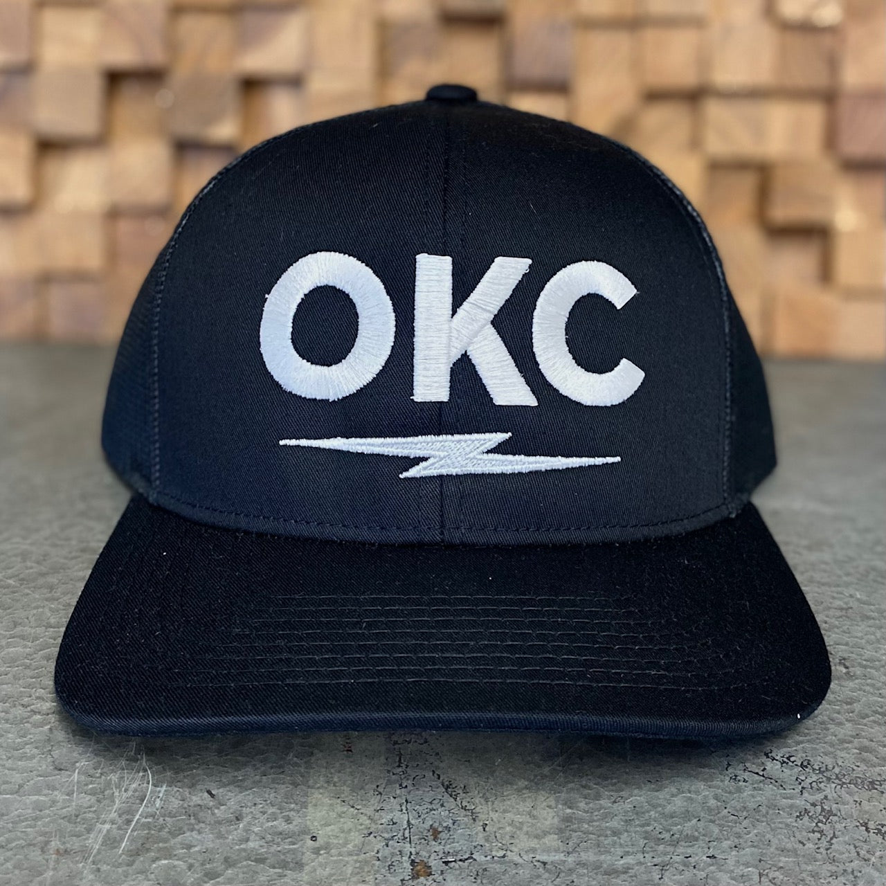 OKC Bolt Hat - Black/White