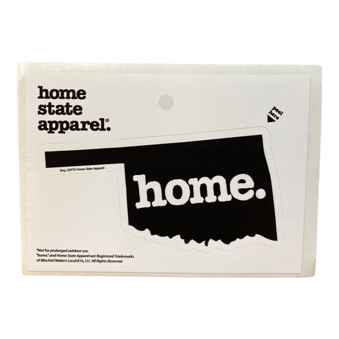 Home. Sticker - Black