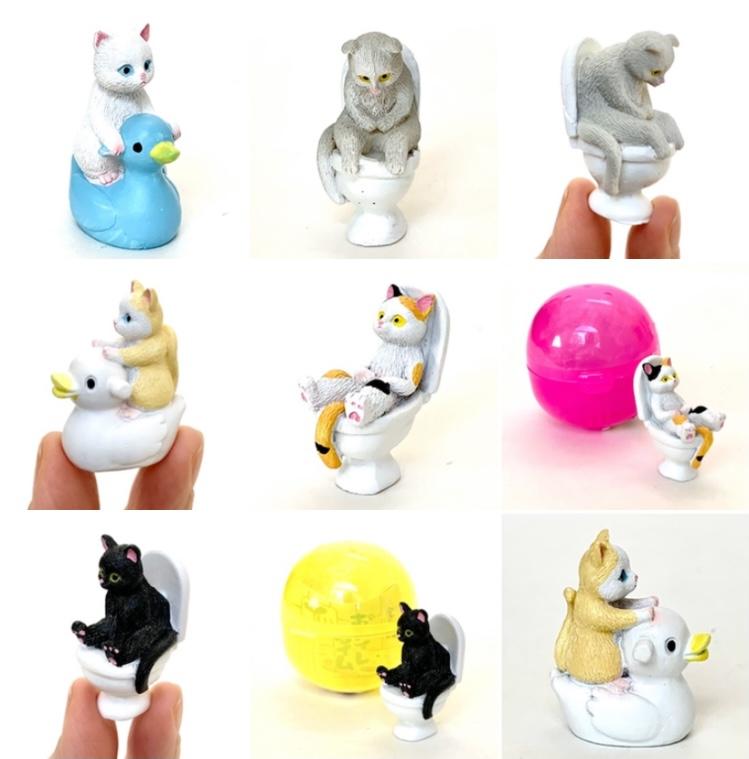 Cat On A Toilet In Capsule