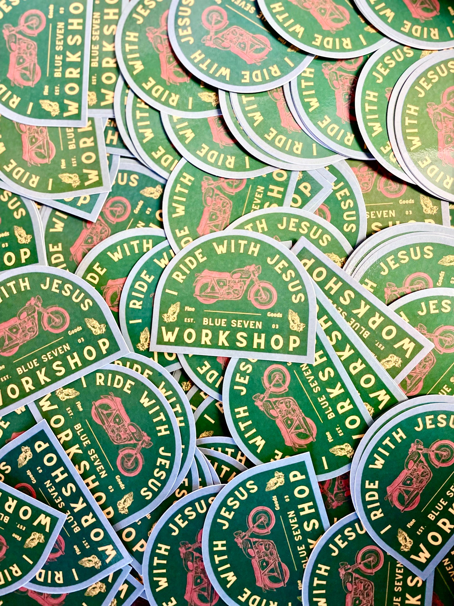 I Ride with Jesus Sticker