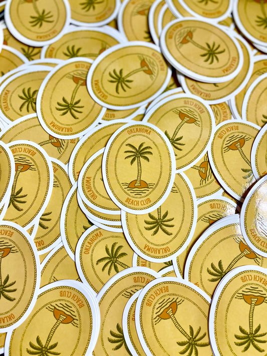 Oklahoma Beach Club Sticker