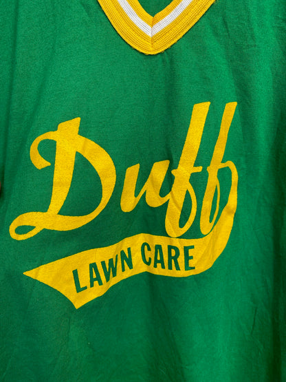 Vintage Duff Lawn Care Ringer V-Neck