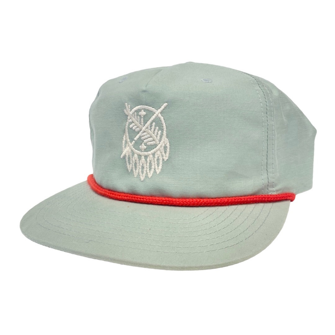 White Stitch Osage Hat - Seafoam