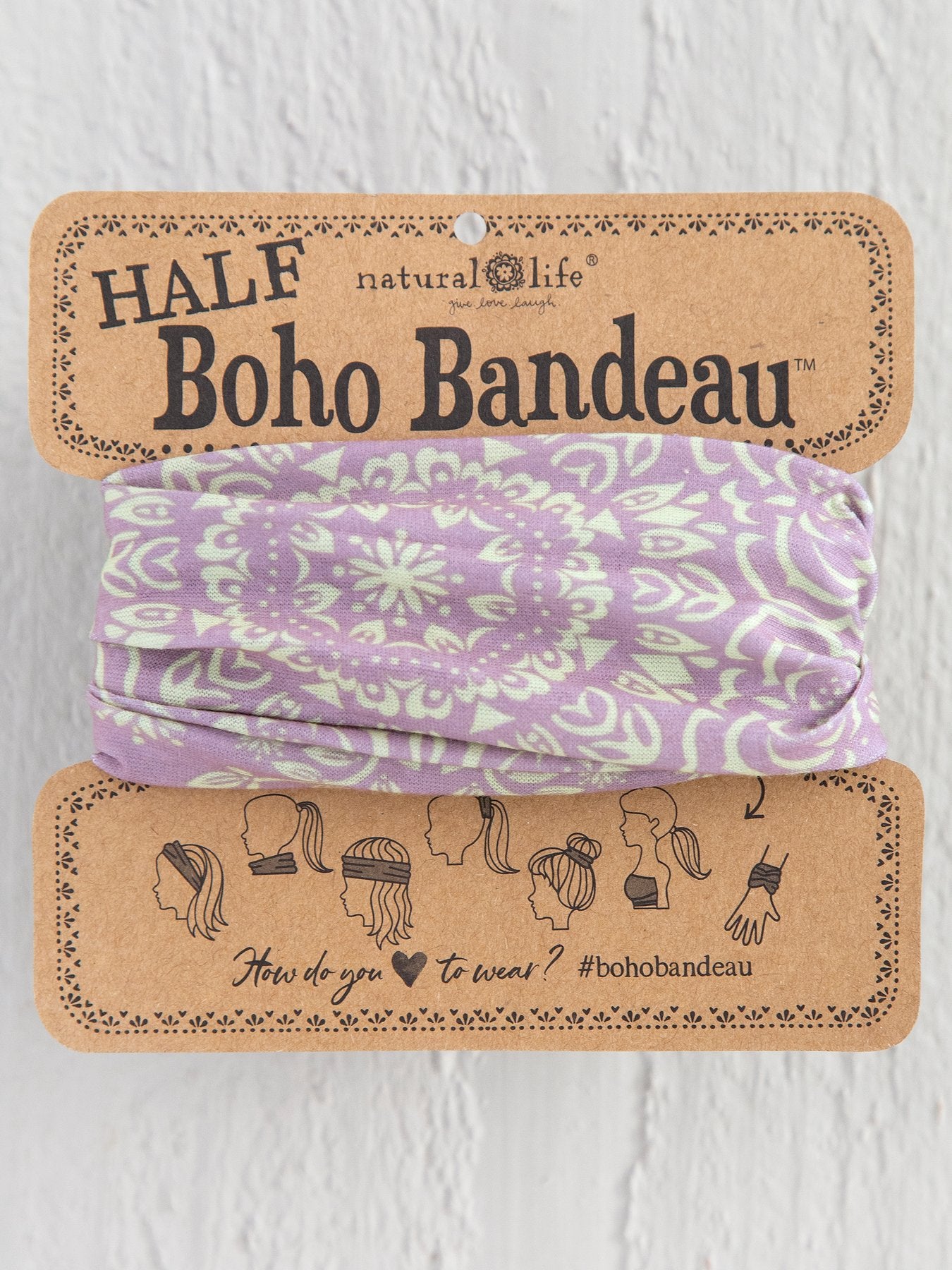 Natural Life Half Bandeau - Lavender Mandala