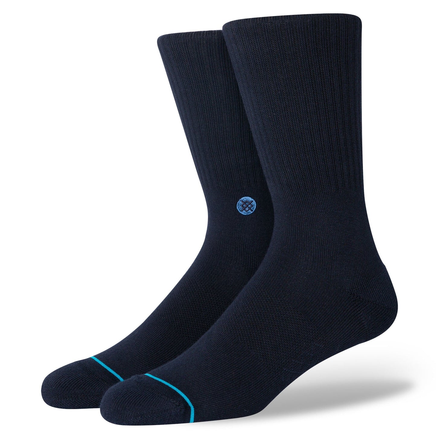 Icon Crew Socks - Dark Navy Blue - LG