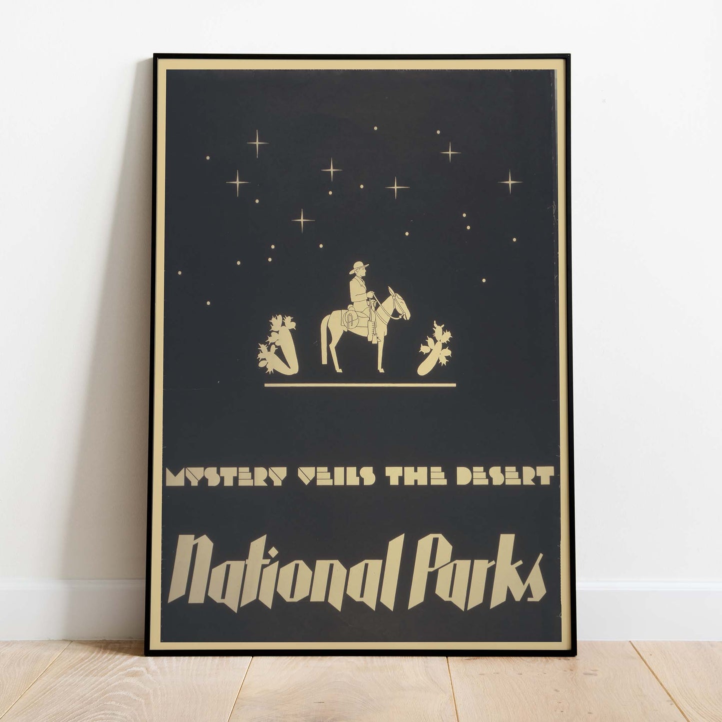 Vintage Mystery Veils The Desert National Parks Print