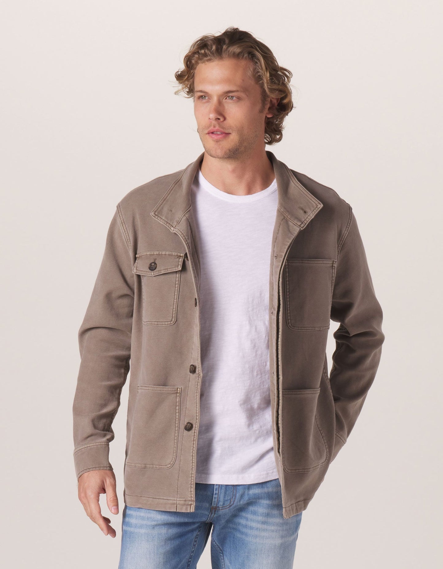 Comfort Terry Chore Coat - Taupe