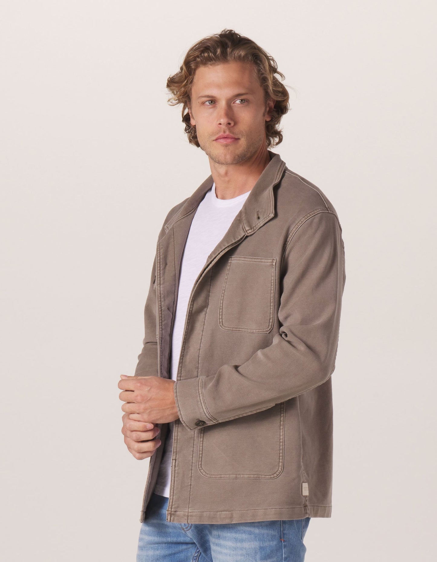 Comfort Terry Chore Coat - Taupe