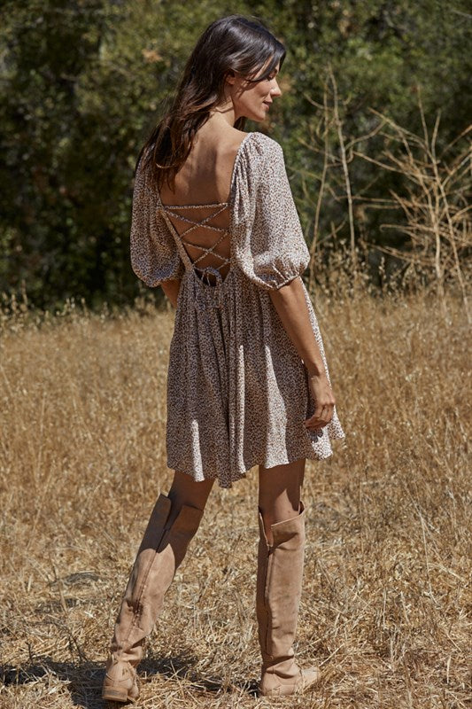 Bonnie Babydoll Dress - Camel