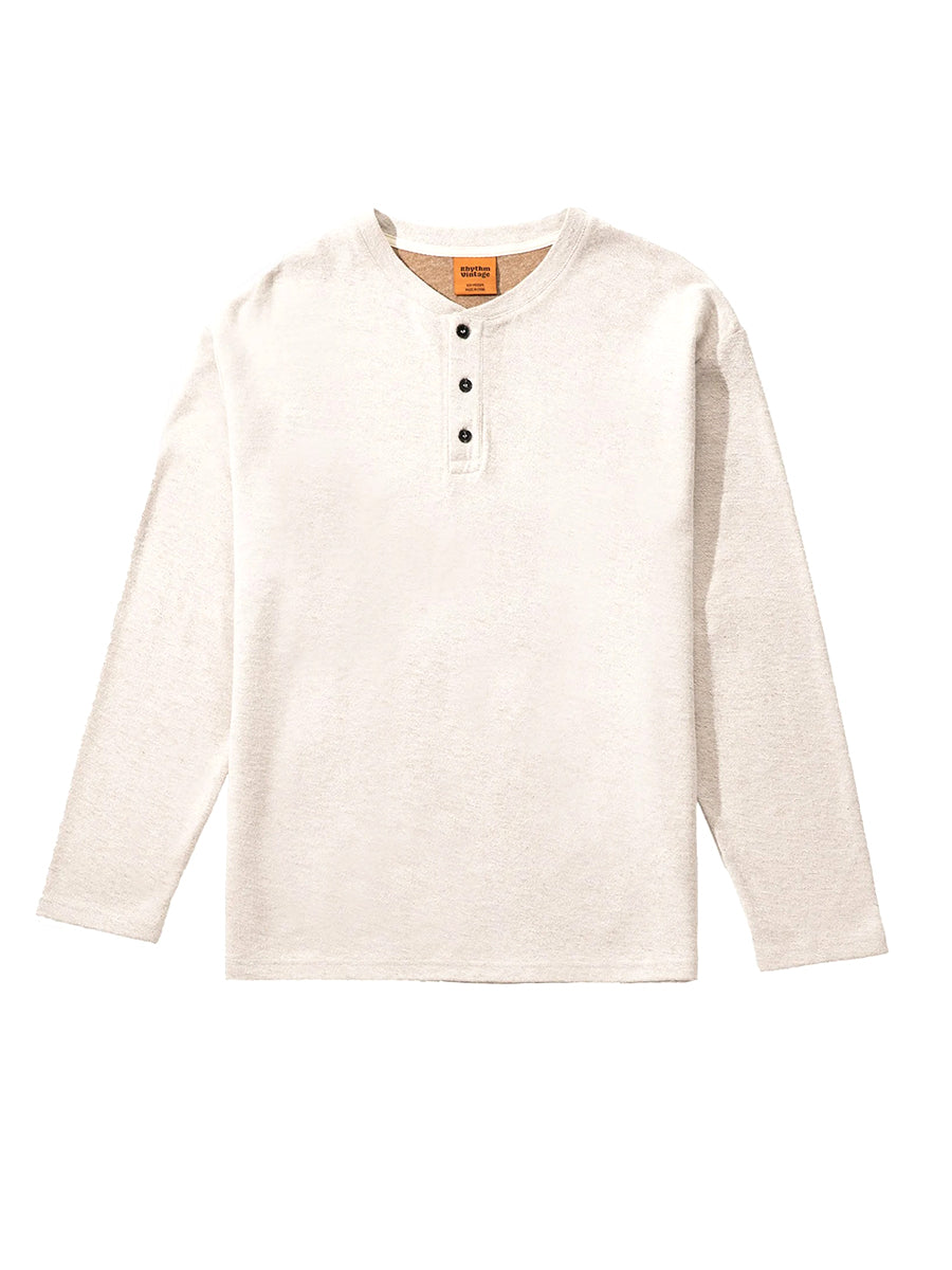 Vintage Linen Terry LS Henley - Natural