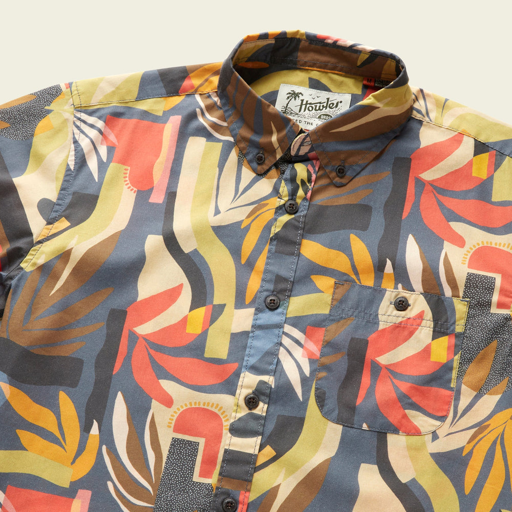 Mansfield Shirt - Abstract Savannah - Petrol