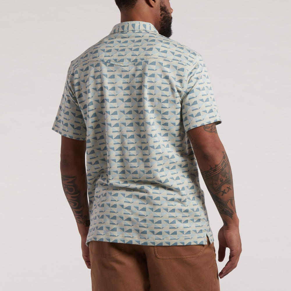 Ranchero Jacquard Polo - Kaleidoscope: Sea Blue