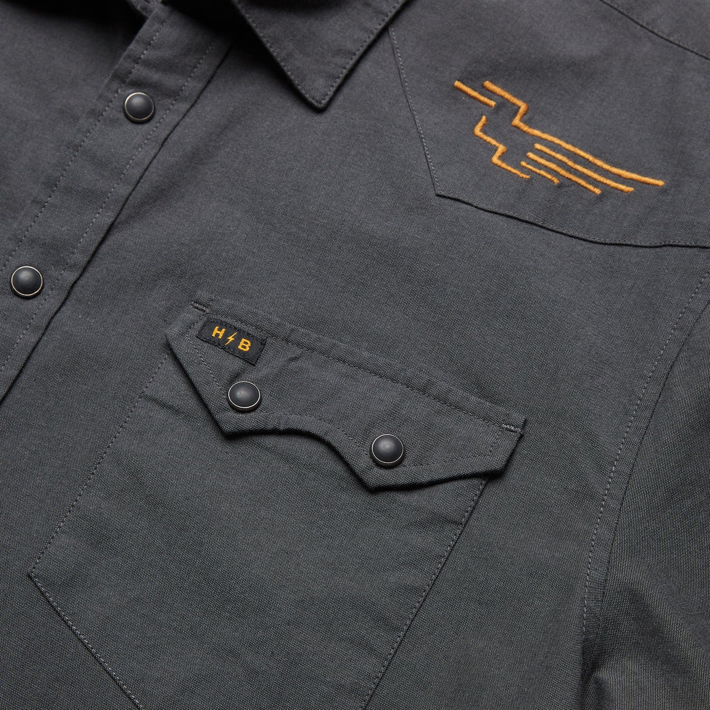 Crosscut Deluxe Shortsleeve - Black Chambray