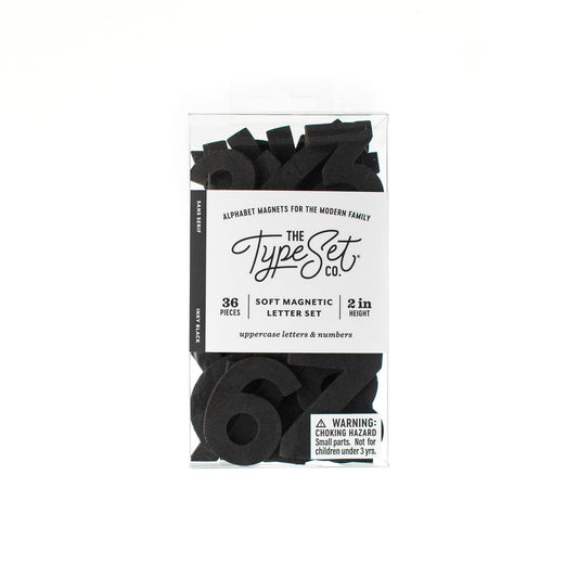 2" Soft Foam Magnetic Letter Set - Inky Black