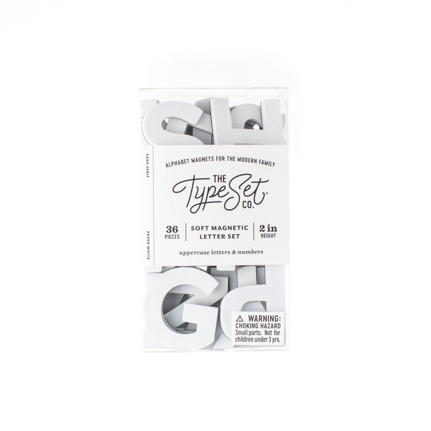 2" Soft Foam Magnetic Letter Set - Paper White