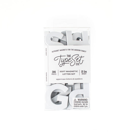 2" Soft Foam Magnetic Letter Set - Paper White