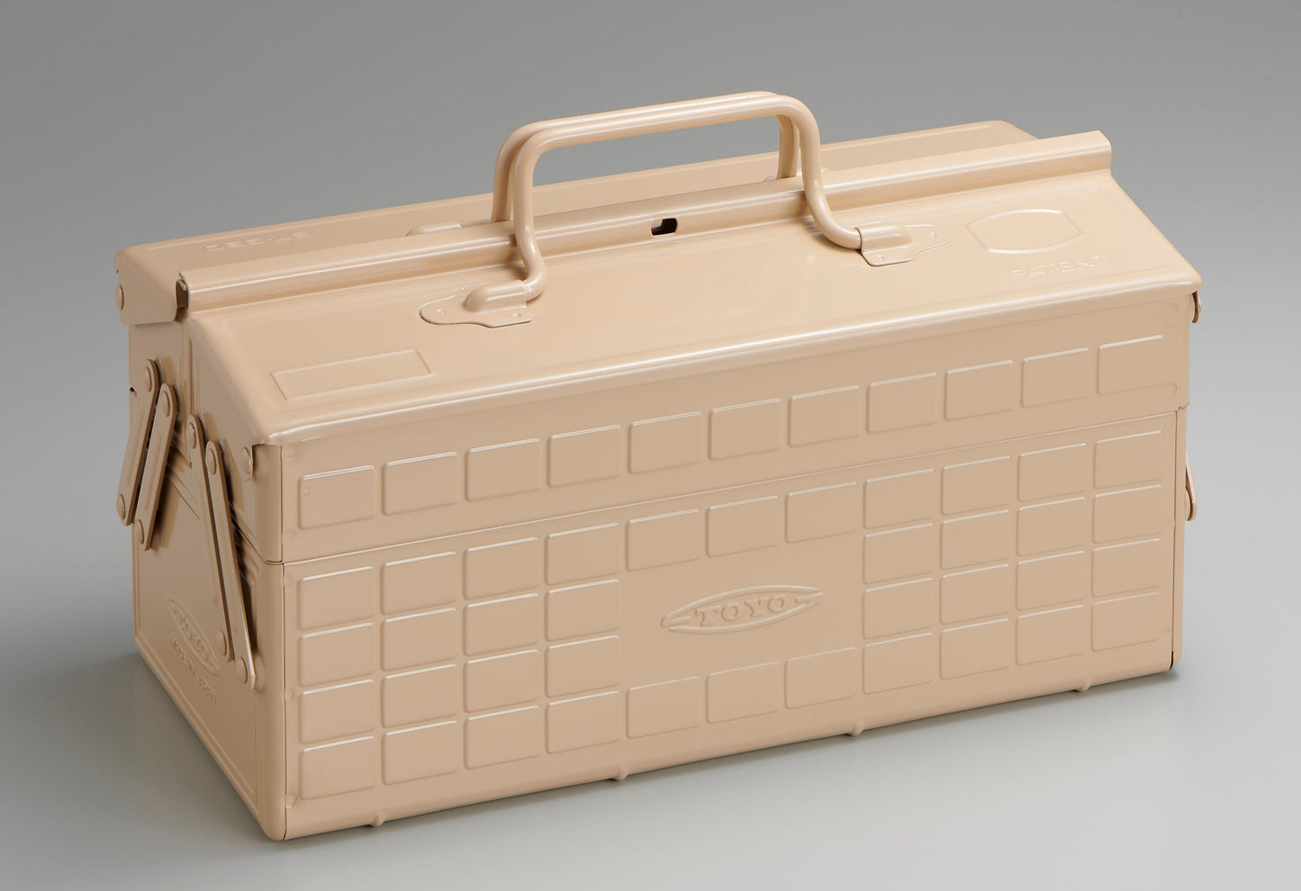 Steel Toolbox w/ Cantilever Lid - Beige