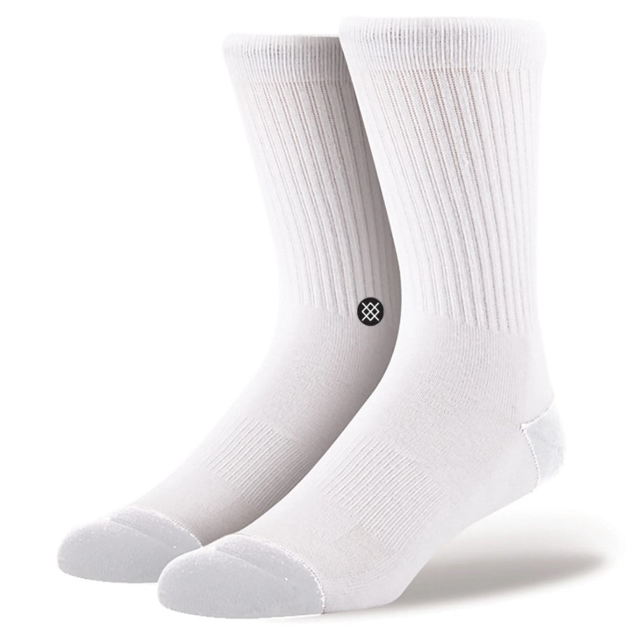 Icon Crew Socks 3 Pack White - Large