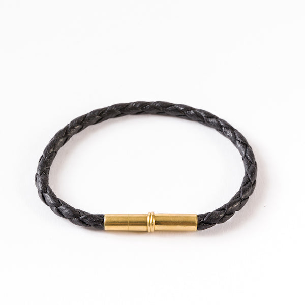 Flint Single Waxed Canvas Bracelet - Black