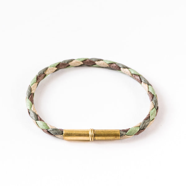 Flint Single Waxed Canvas Bracelet - Camo