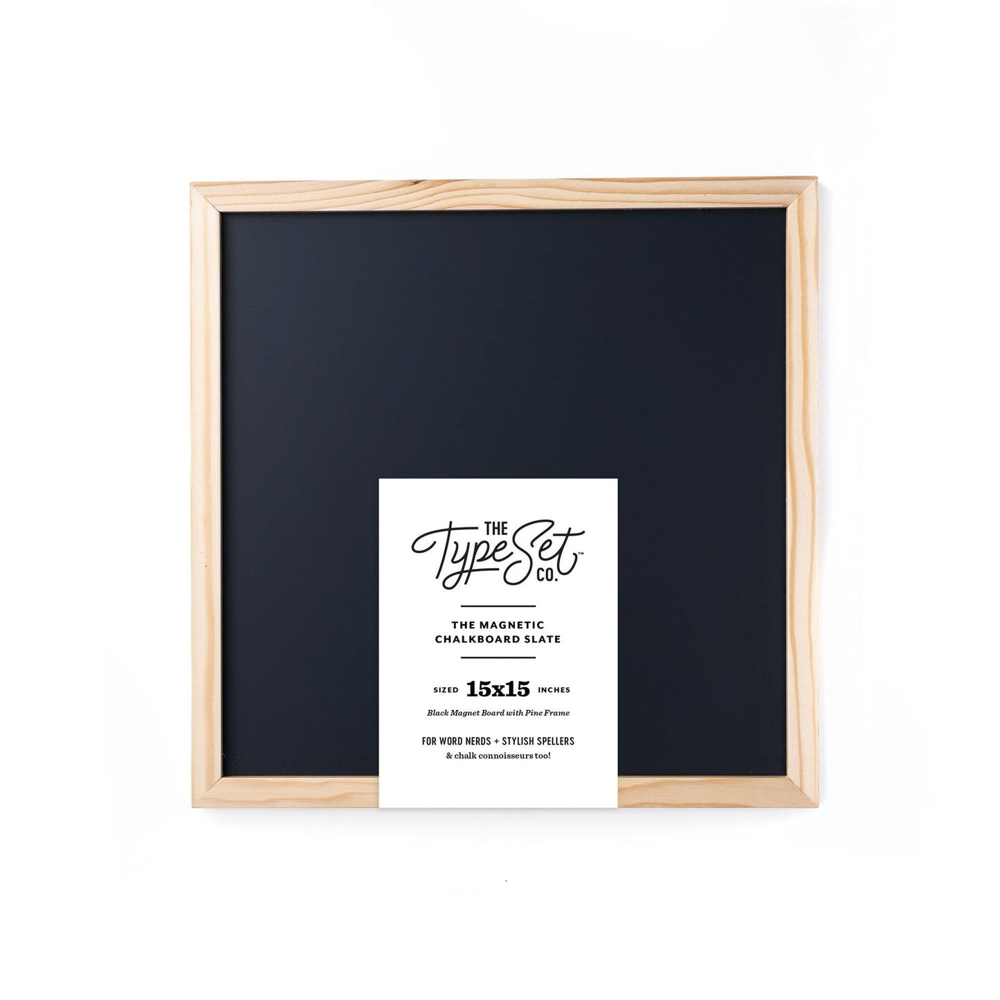 15" x 15" Magnetic Letter Board Slate - Black Chalkboard