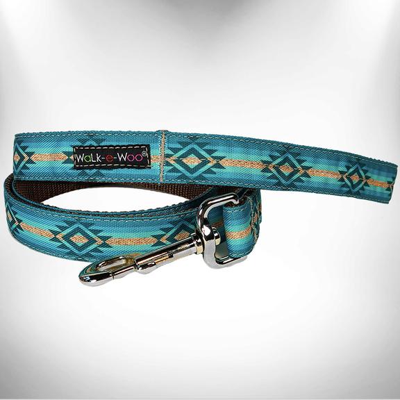 1" Dog Leash Turquoise Sky