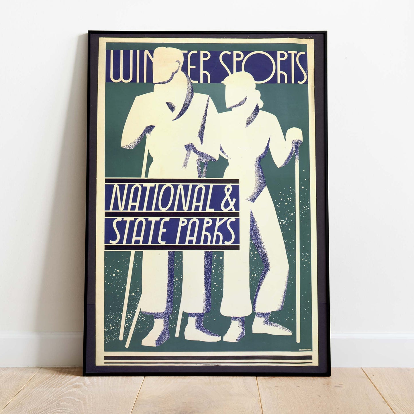 Vintage National Parks Winter Sports Print