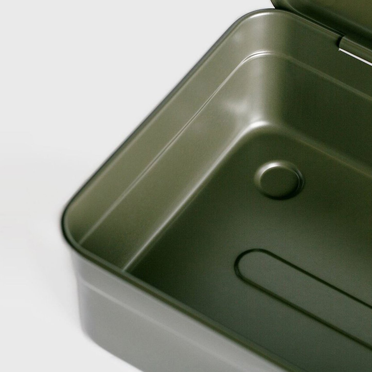 Steel Toolbox w/ Top Handle and Camber Lid - Military Green