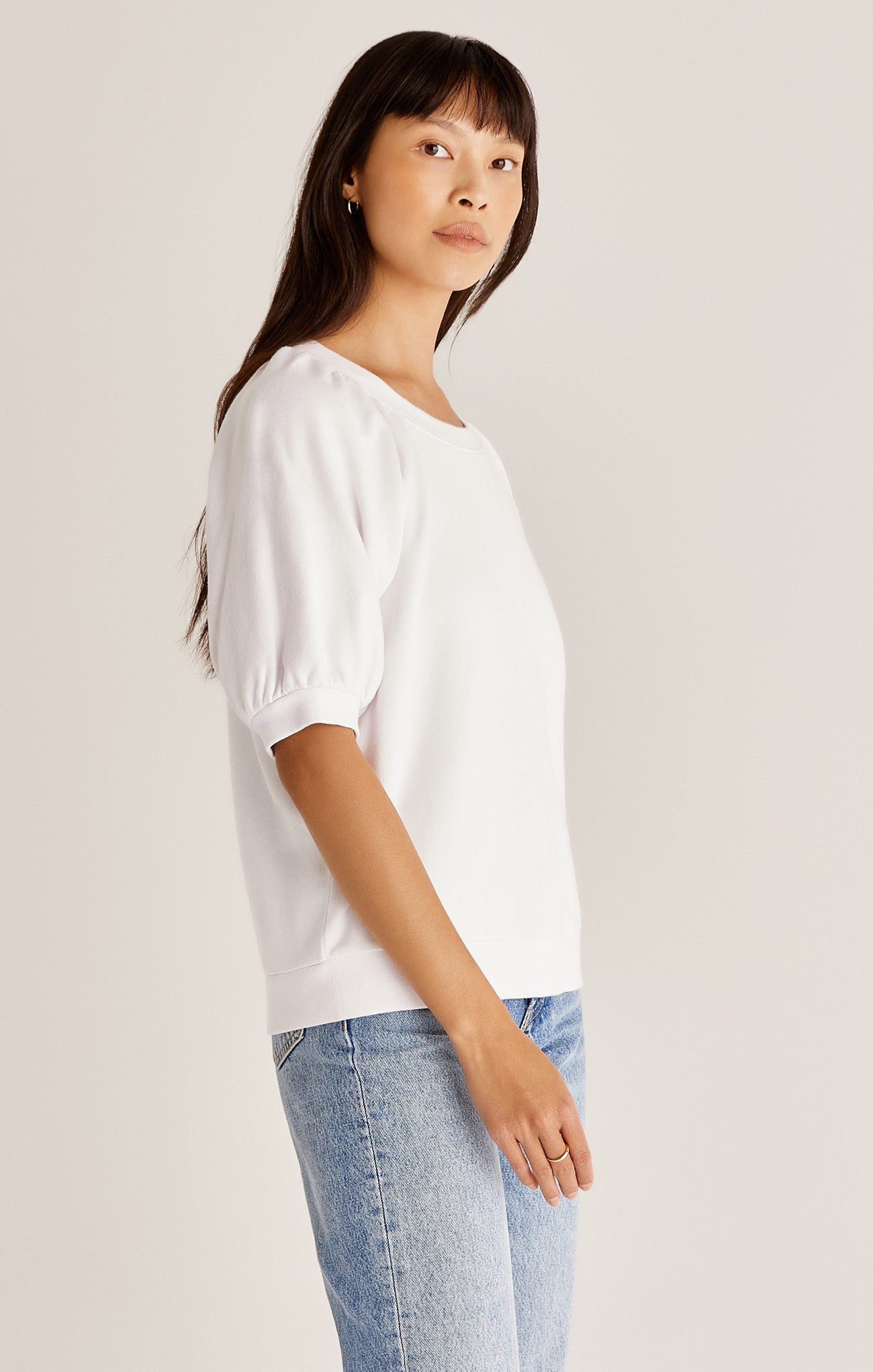 Gianna Terry Tee - White