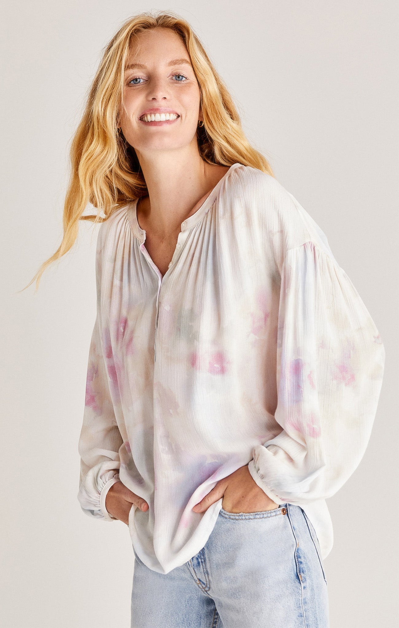 Bayfront Blurred Woven Top - Multi