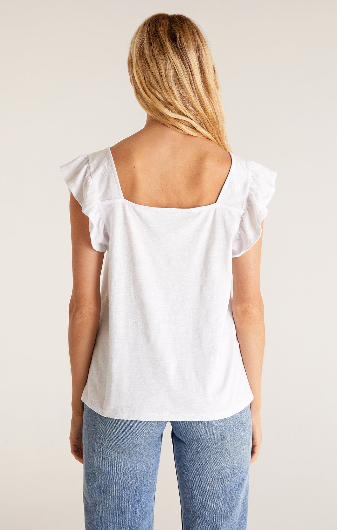 Marleigh Slub Top - White