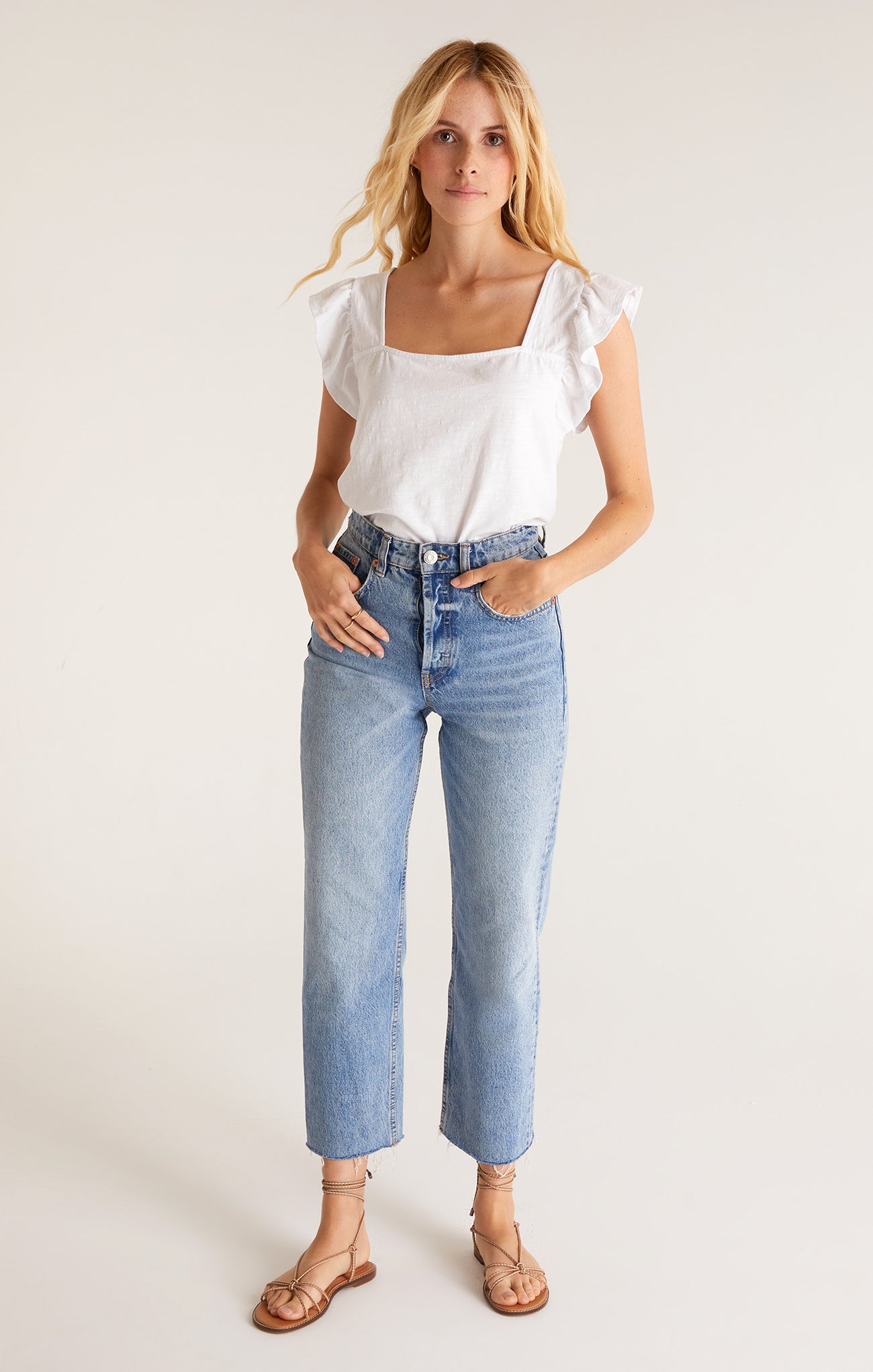 Marleigh Slub Top - White