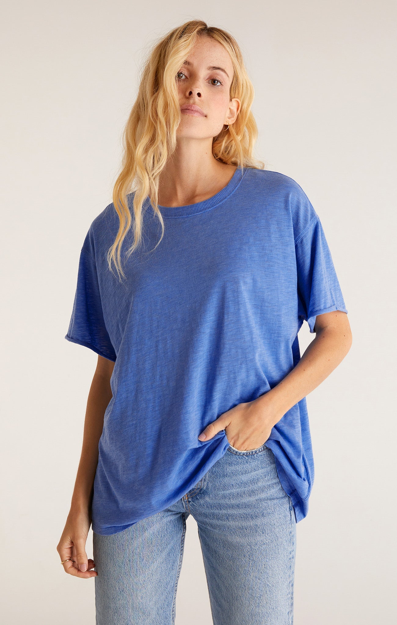 FINAL SALE-The Oversized Tee - Pacific Blue